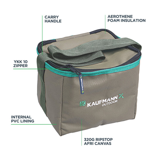 Kaufmann X Afri Canvas Soft Cooler – 6 Can Capacity