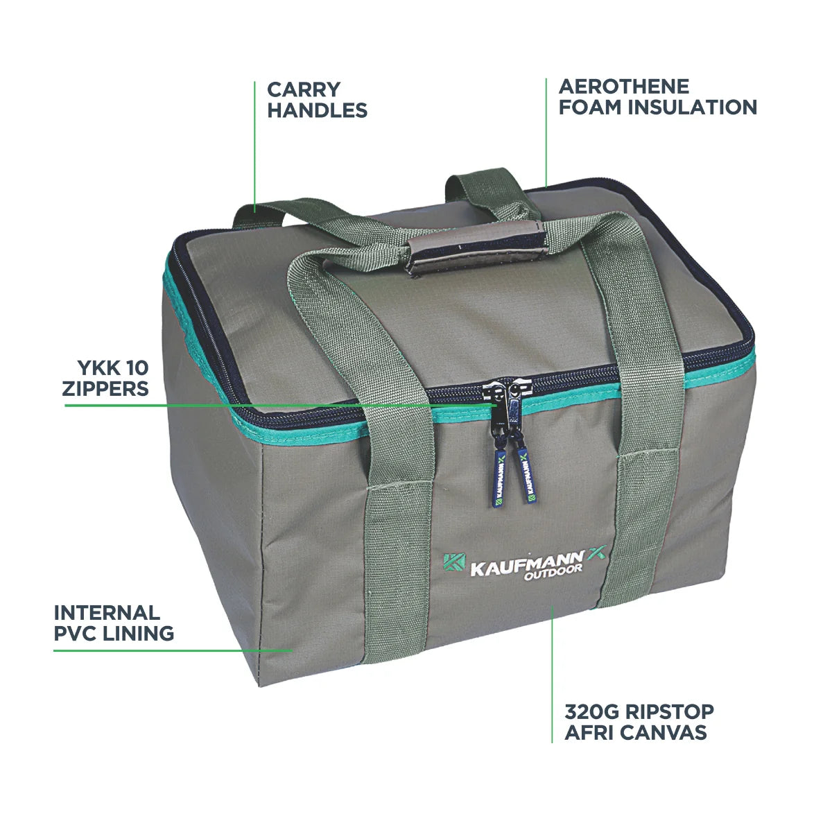 Kaufmann X Afri Canvas Soft Cooler – 24 Can Capacity