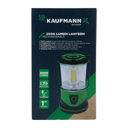 Kaufmann  Outdoor 2000LM Rechargeable Lantern